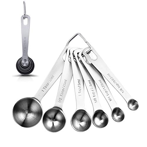 Juegos de Cucharas Medidoras, Taza de Medición, Acero Inoxidable Cucharas Medidoras y Regla de Medición, para Medir Líquidos y Los Ingredientes Secos para Cocina y Hogar