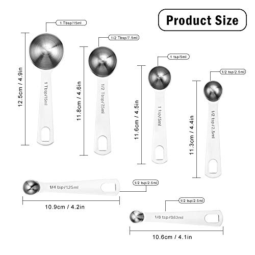 Juegos de Cucharas Medidoras, Taza de Medición, Acero Inoxidable Cucharas Medidoras y Regla de Medición, para Medir Líquidos y Los Ingredientes Secos para Cocina y Hogar