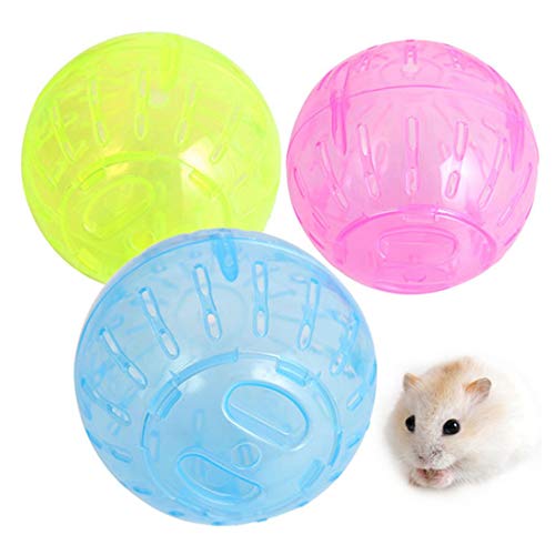 Juguete for Mascotas Pequeño hámster Ejecución de Bola, Color al Azar de Entrega, 10cm Huangchuxin
