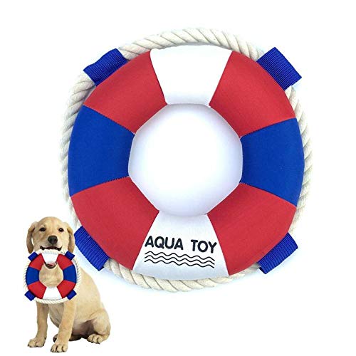 Juguete para Mascotas Cute Lifebuoy Throwing Training Dog Toys Puppy Clean The Teeth Cuerda De Algodón Chew Toy para Pequeños, Medianos Y Grandes Productos para Mascotas