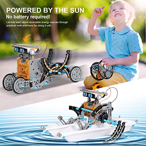 Juguetes STEM Kit de Tobot Solar Kits de Ciencia Educativa 12 en 1 Aprendizaje de Ciencia Juguetes de Construcción Alimentado por Solar Juguetes Ciencia para Niños Regalo para Niños de 8 9 10-12 Años