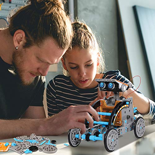 Juguetes STEM Kit de Tobot Solar Kits de Ciencia Educativa 12 en 1 Aprendizaje de Ciencia Juguetes de Construcción Alimentado por Solar Juguetes Ciencia para Niños Regalo para Niños de 8 9 10-12 Años