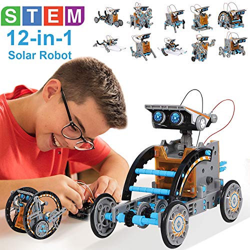Juguetes STEM Kit de Tobot Solar Kits de Ciencia Educativa 12 en 1 Aprendizaje de Ciencia Juguetes de Construcción Alimentado por Solar Juguetes Ciencia para Niños Regalo para Niños de 8 9 10-12 Años
