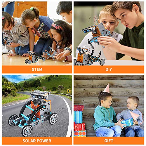 Juguetes Stem para niños de 8 años Kit de Robot Solar 12 en 1 Aprendizaje Educativo Ciencia Construcción de Juguetes con alicates para niños de 8-12 años