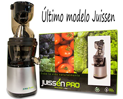 Juissen último modelo extractor zumo verde - Libre PVC - BPA FREE prensado en frio COLD PRESS Licuadora Exprimidor naranjas frutas Boca ancha 8cm - Garantía 10 años REGALO 4 EBOOK receta + kit tofu