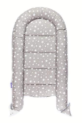 JUKKI - Conjunto de 5 piezas para bebé (nido de 50 x 90 cm, cojín de lactancia, manta, manta para bebé, almohada, nido para bebés, 100% algodón, cuna de viaje y colchón