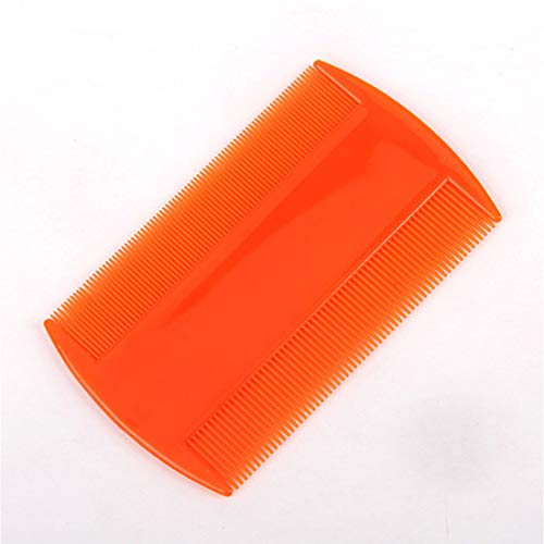 Junecat 2 Piezas de plástico de Color Puro al Diente Piojos antipulgas para Mascotas peines de Doble Cara Nit niños (Color al Azar)