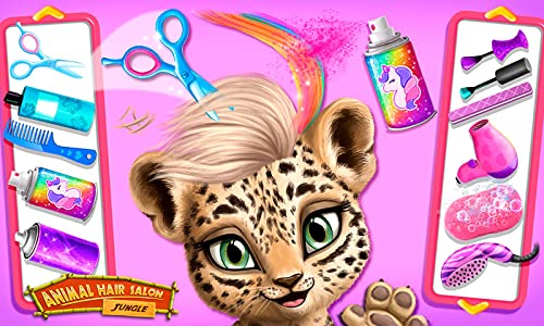 Jungle Animal Hair Salon - Juego de corte y peinado y moda para niños