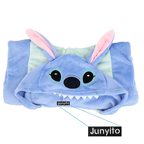 JunYito Pijama Pikachu Animale Disfraz Stitch Traje Niños Niña Adulto Mujer Invierno Kigurumi Unicornio Cosplay Halloween y Navidad (S, Stitch Adultos)