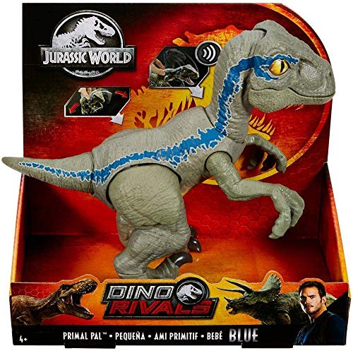 Jurassic World Baby Blue Dino Velociraptor, Dinosaurio de juguete (Mattel GFD40) , color/modelo surtido