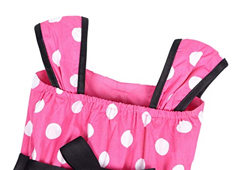 Jurebecia Disfraz de Niñas Recién Nacida Tutú Vestido Cumpleaños Trajes Mameluco + Falda y Mini Mouse Ears Diadema Vestido de la Boda de Tul Regalo Rosa Rojo