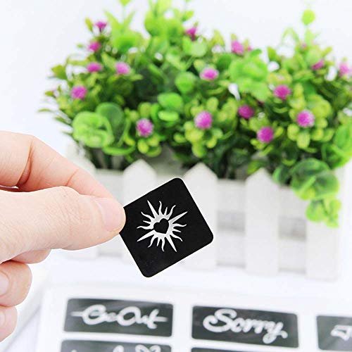Jurxy 10 Hojas Kit de Plantilla de Tatuaje de Henna temporales Diseños de Arte Corporal Autoadhesivo Kit de Pegatinas Reutilizables - Varios Patrones para Adultos Hombre Mujeres Niños- 007