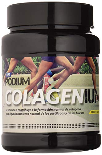 Just Podium Colagenium 600 | Colágeno Hidrolizado + Magnesio + Ácido Hialurónico + Vitamina C + Vitamina A + 100% Natural | Sabor Limón 600 g