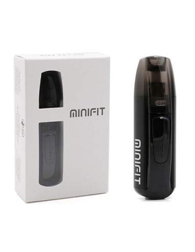 Justfog MINIFIT Kit de inicio 370 mAh (Negro) Cigarrillo electrónico Resistencia de algodón 100% orgánico con PEACEVAPE™ Vape Band Sin Tabaco y Sin Nicotina