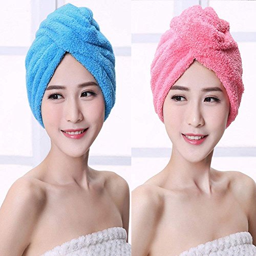 JUSTIME Turbante del Abrigo de Pelo de la, Casquillo Mágico del Pelo-Secado, Toalla Ligera Absorbente Rápida de Agua Rápida,Señora Útil Pelo Seco Sombreros, Rápidamente Seco Pelo Sombrero