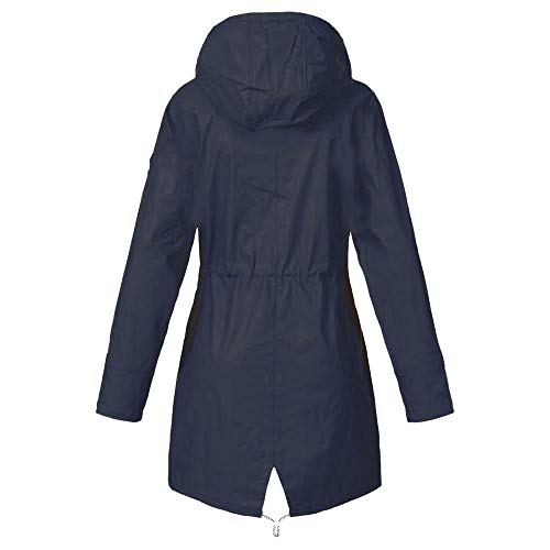 JUTOO 2018 Chaqueta para Lluvia sólida para Mujer Chaquetas para Exterior Chubasquero Impermeable Impermeable a Prueba de Viento