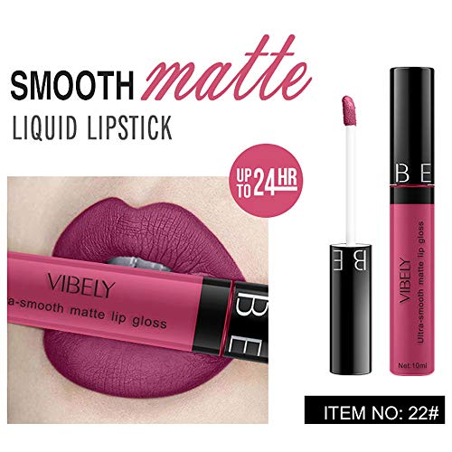 JUTOO Esmalte mate de 29 colores, sin decoloración, barra de labios antiadherente