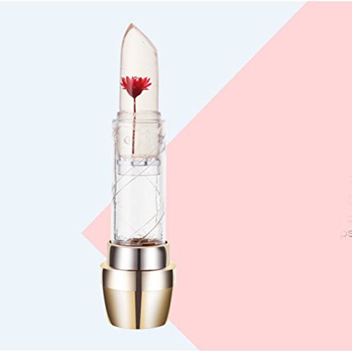 JUTOO Flores para calentar lápiz labial plateado.
