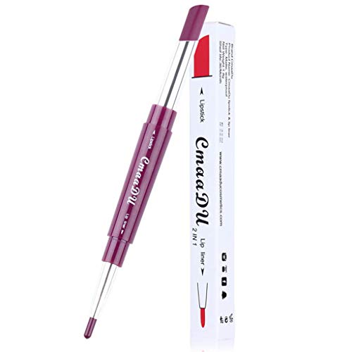 JUTOO Lápiz labial delineador de labios de doble cabezal de función múltipleCmaaDu Lápiz de labios de larga duración para delineador de labios a prueba de agua Lápiz para lápiz 6 colores