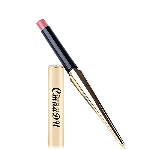 JUTOO Lápiz labial mate dorado Lápiz labial impermeable Lápiz labial mate color calabaza Coma la tierra rica en vitamina E Moistu