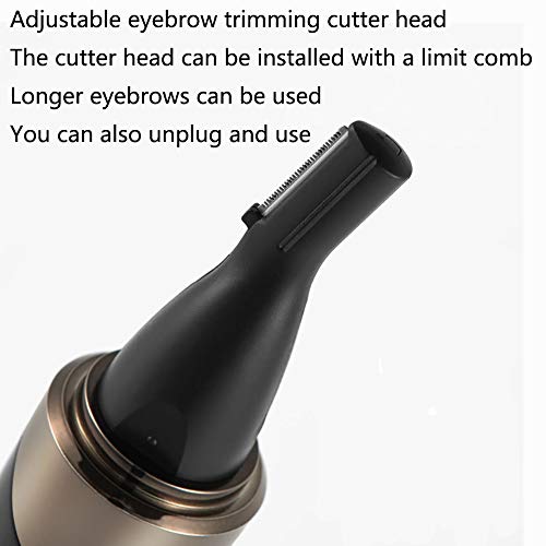 JYMSB Cortapelos Nariz y Oreja sin Dolor, 4 en 1 Recortador de Pelo y Cejas, para Nariz Oído y Pelo Facial Cabeza Lavable