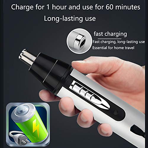 JYMSB Cortapelos Nariz y Orejas, Profesional Depiladora Facial Sin Dolor, 4 en 1 Multifuncional para Nariz/Orejas/Ceja/Barba