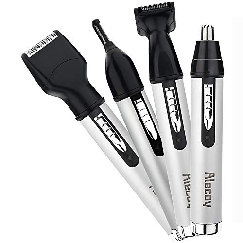 JYMSB Cortapelos Nariz y Orejas, Profesional Depiladora Facial Sin Dolor, 4 en 1 Multifuncional para Nariz/Orejas/Ceja/Barba