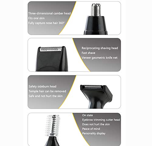 JYMSB Nose Hair Trimmer sin Dolor, Profesional Cortapelos Nariz y Oreja, Recortador de Pelo y Cejas Lavable Desmontable para Hombres y Mujeres
