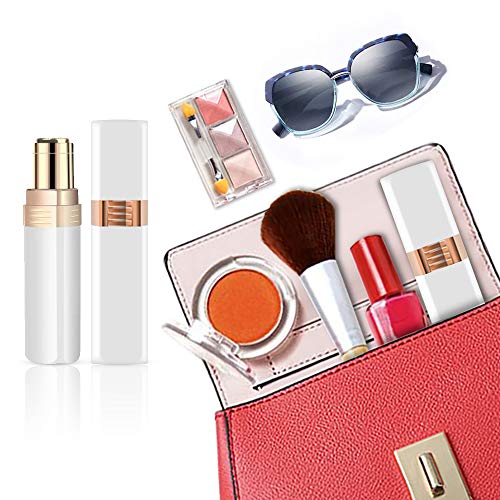 JYPS Depiladora Facial Mujer, Eléctrico Depilar para Sin dolor Afeitadora Mujer Afeitado Portátil para Vello Facial Con Cabezal de Repuesto, Cepillo de Limpieza y Luz (Blanco)