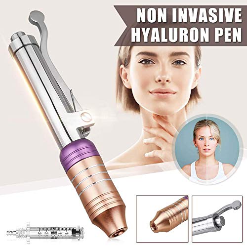 JYZ Hyaluron Pen Kit,Hyaluronic Injection Pen Atomizador de Masaje con 5 Piezas Ampolla Cabeza para Levantar el Labio Belleza Eliminación de Arrugas