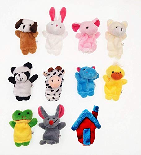 JZK 11 Marionetas Dedo Animales Dedos títeres Animal Juguetes pequeños Juguetes de Peluche para niños favores Partido Fiesta cumpleaños Rellenos Bolsas Regalo