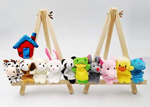 JZK 11 Marionetas Dedo Animales Dedos títeres Animal Juguetes pequeños Juguetes de Peluche para niños favores Partido Fiesta cumpleaños Rellenos Bolsas Regalo