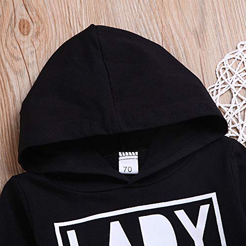 K-youth Ropa de Niño Invierno en Oferta Ropa para Bebe Niño Recien Nacido a la Moda Camuflaje Sudadera con Capucha de Manga Larga Niña Conjunto Niño Pantalon y Top Chandal(Negro, 18-24 Meses)