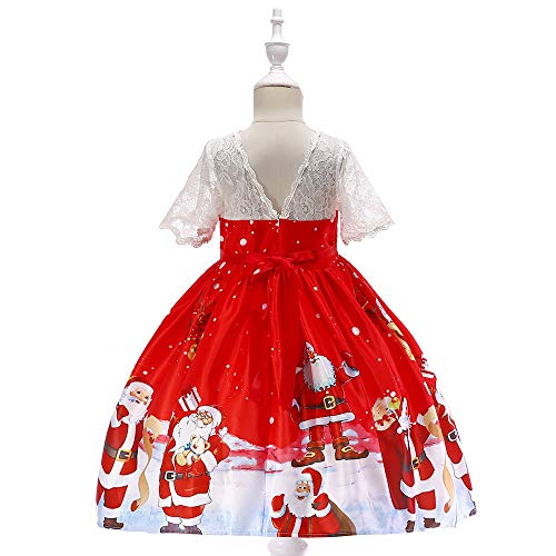 K-youth Vestidos para Niñas De Navidad Vestido de Niña Papá Noel Vestido Navidad Niña Fiesta Disfraces Vestidos de Fiesta para Niñas Elegantes Infantil Ropa para Niña(Rojo4, 18-24 Meses)