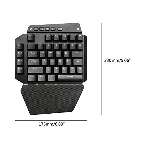 K700 Teclado Mecánico De Una Mano Retroiluminación Led Interruptor Exterior Outemu Macro Define, Azul