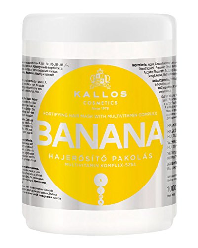 Kallos Banana - mascarillas para el cabello (Mujeres, Cabello seco, 1000 ml)