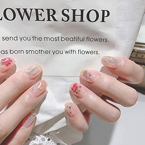 Kalolary 6 Piezas Pegatina de Uñas Manicura Aurora Papel Pegatina Uñas Arte Espejo Vidrio Papel Pegatinas Uñas Parche Pegatinas Diy Decoración de Uñas