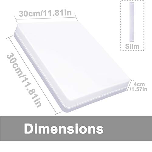 Kambo LED Lámpara de Techo Moderna Plafon Techo Led 48W Cuadrada Blanca Moderno 4320LM Blanco Frío 6500K Impermeable IP44 Para Baño Cocina Sala de Estar Dormitorio Pasillo Habitacion Comedor Balcón