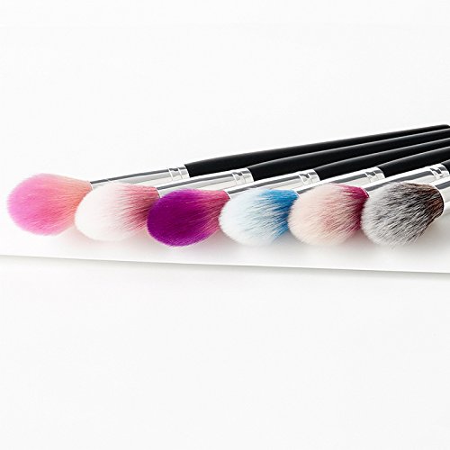 Kanggest 1pc cepillo profesional de maquillaje brocha para polvos y Cepillo Cosmético Herramientas de belleza con mango de madera(Púrpura)