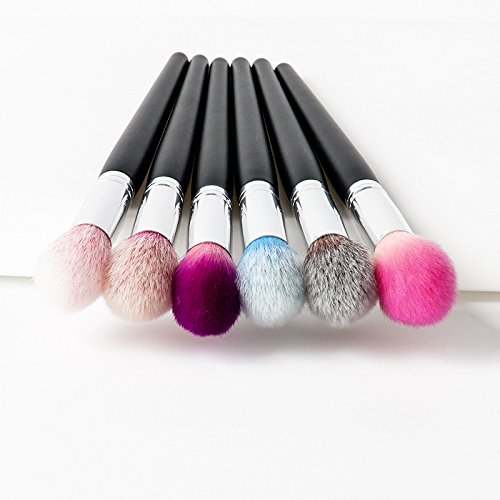 Kanggest 1pc cepillo profesional de maquillaje brocha para polvos y Cepillo Cosmético Herramientas de belleza con mango de madera(Púrpura)