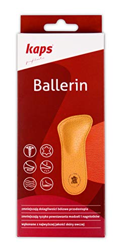 Kaps Plantillas Zapatos Ortopédicas de Cuero de 3/4 para Mujeres, Reducen las Molestias y Previenen el Dolor en el Antepié Con Soporte Para el Arco Metatarsiano (42 EUR)