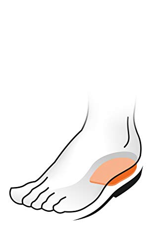 Kaps Soporte Elevación Talón con Corcho Natural con Parte Trasera autoadhesiva, su Sistema de Absorción de Golpes Alivia el Dolor de Talones Espolones, Corex, 1 par (Mujeres/EUR 35-40)