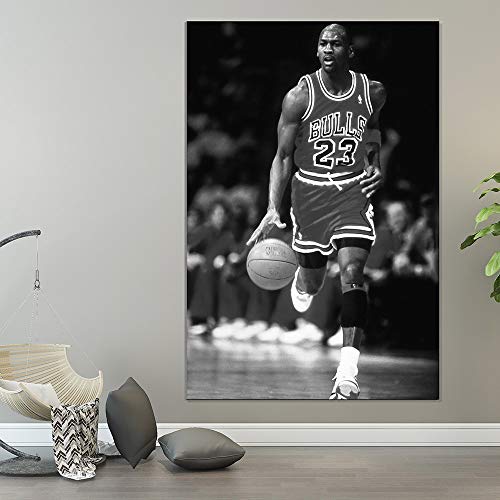 Karen Max Michael Jordan Slam Dunk Air Basketball Legende New Home Regalos Wohnkultur Sport Poster Ölgemälde Lienzo Imprenta, 40 x 60 cm