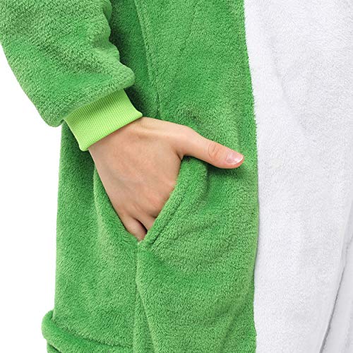 Katara- Pijamas Enteros Diferentes Animales y Tamaños, Adultos Unisex, Color Blanco/Verde, Talla 145-155cm (1744)