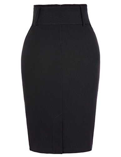 Kate Kasin - Falda lápiz para mujer Rockabilly Rock, ajustada, de largo hasta la rodilla y talle alto Kk271-1. S