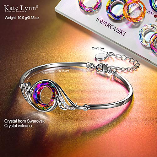 Kate Lynn Mujer Pulseras de cristal Mujer Joyas aniversario cumpleaños Originales regalos para esposa mamá novia caja de regalo conjunto de joyas Regalos Dia de la Madre Originales Pulseras