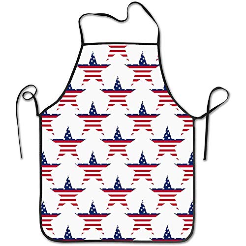 Katrine Store American Stars Delantal con Peto Personalizado Duradero Profesional Unisex
