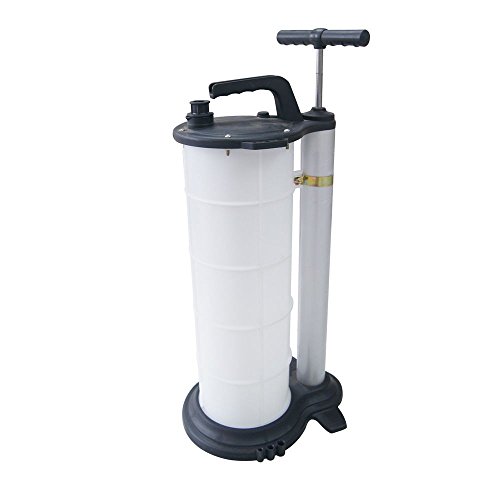 KATSU Tools 481509 9L Bomba manual de succión de líquido y aceite para motor de aspiración manual para automóviles, blanco