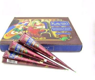 Kaveri Mehndi - Conos de Kaveri, color marrón oscuro