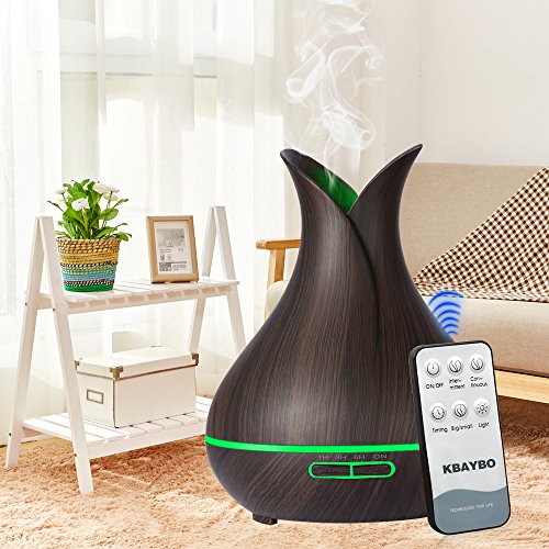 KBAYBO Control Remoto Aroma Difusor de Aceite Esencial de Aromaterapia Humidificador Luces LED 7 Colores